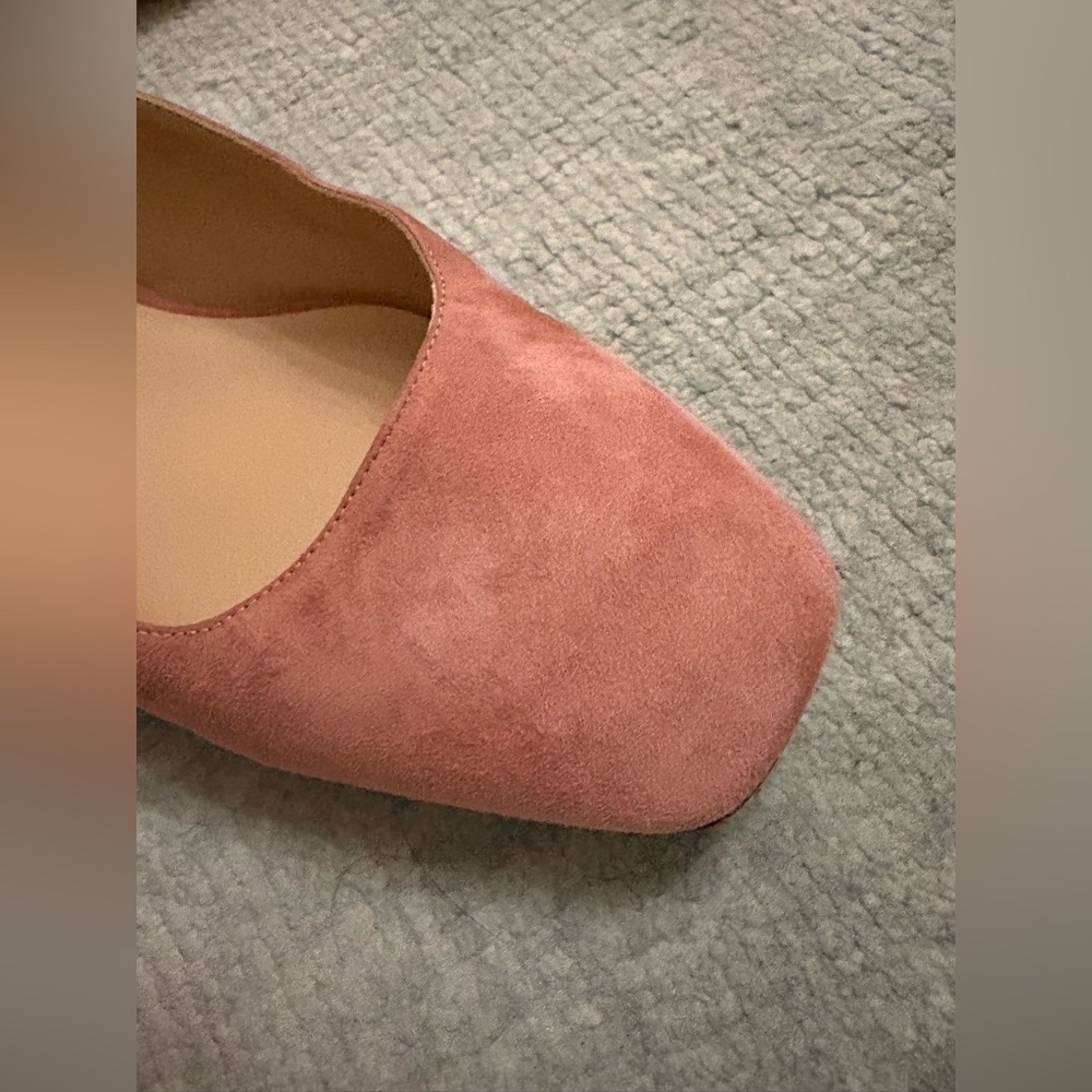 Valentino Dusty Pink Suede Ballet Flats 37.5 - Picture 13 of 15